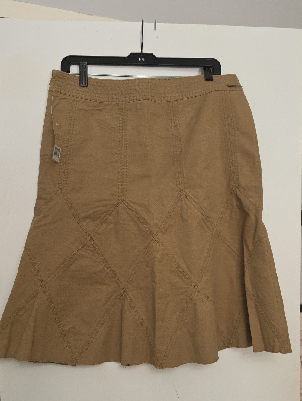 DKNY Khaki A-Line Panel Skirt, Tan 8p NWT